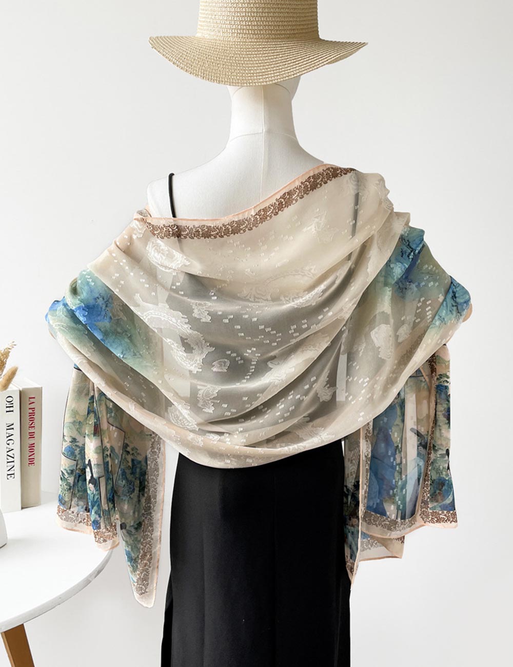 Floral Burnout Shawl - DippedShop Wholesale - #2643