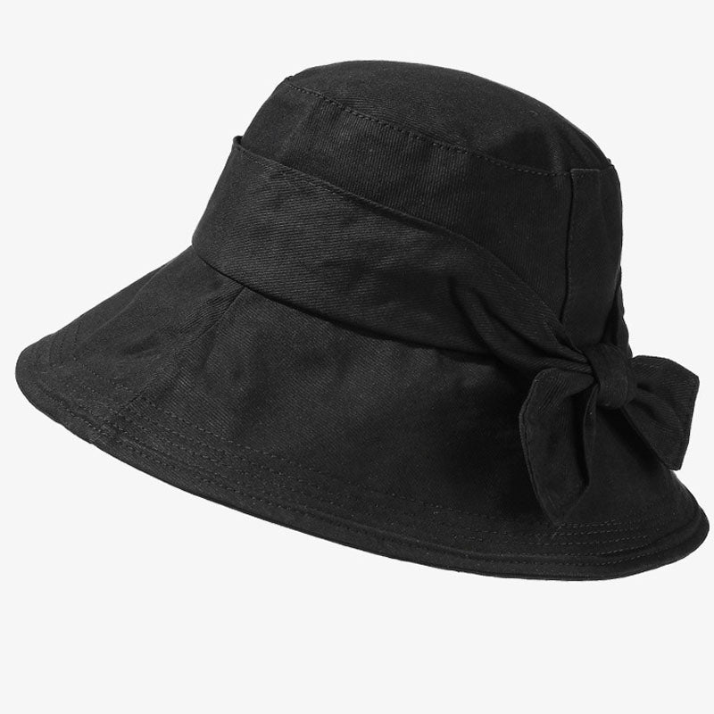Minimalist Solid Color Bow Knot Bucket Hat 8BK6HAT162T