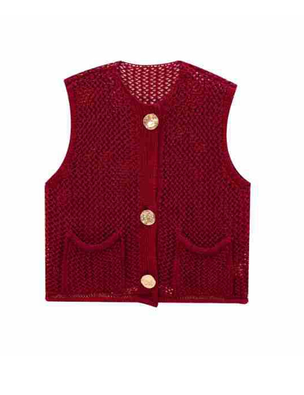 Trendy Round Neck Sleeveless Knit Top DP25E904