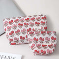 Strawberry Print Cosmetic Bag - DippedShop Wholesale - #4979