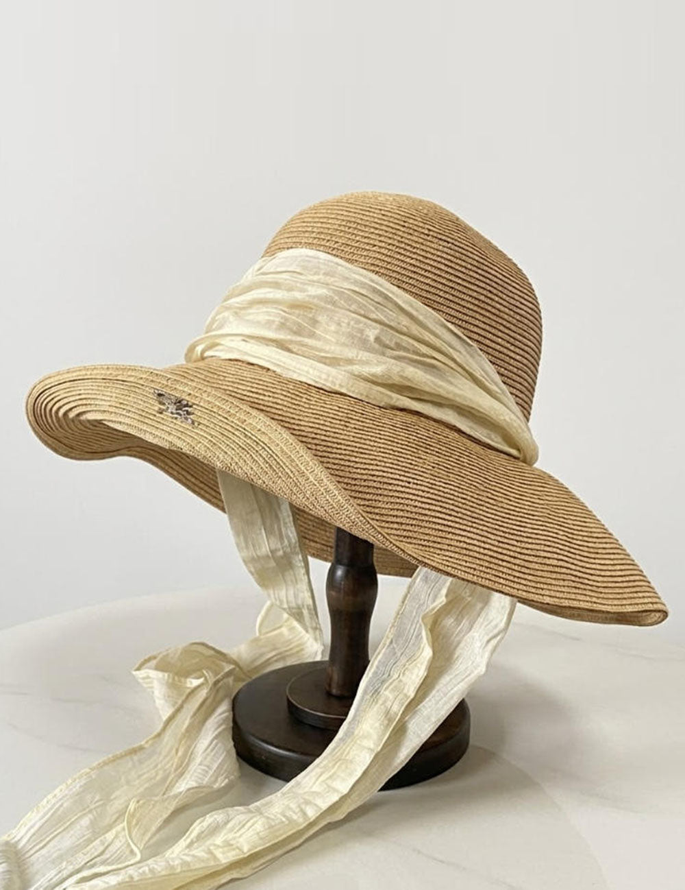 Elegant Wide Brim Straw Hat - DippedShop Wholesale - #6867