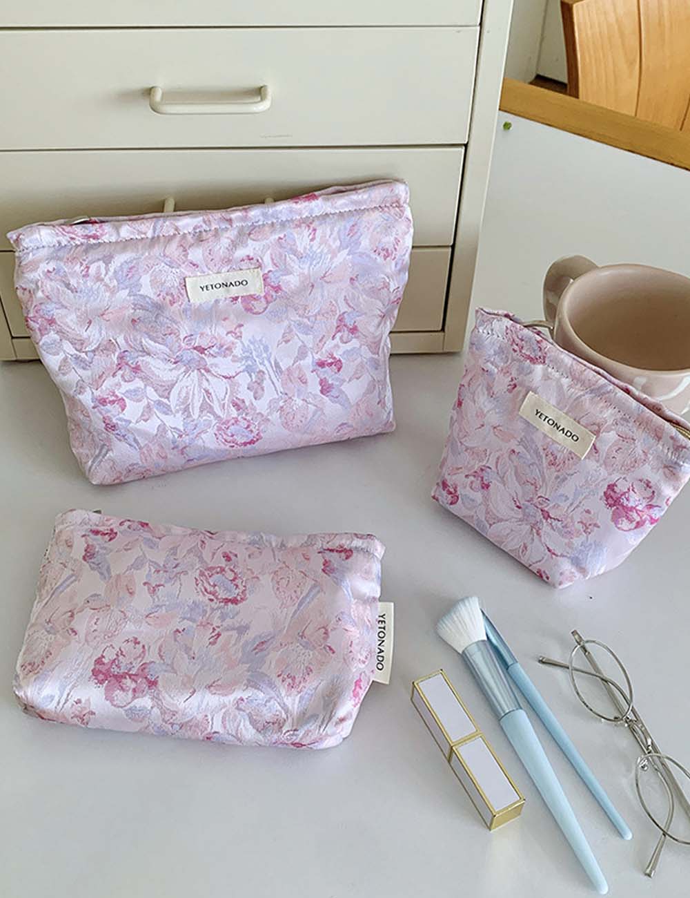 Vintage Floral Cosmetic Bag - DippedShop Wholesale - #5795