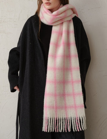 Simple Soft Plaid Soft Warm Scarve DPS1314