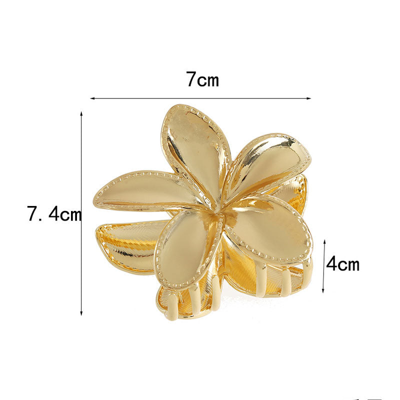 Fashion Gold Plated Plumeria Flower Hair Clip MK2MBEP6W6HCP368