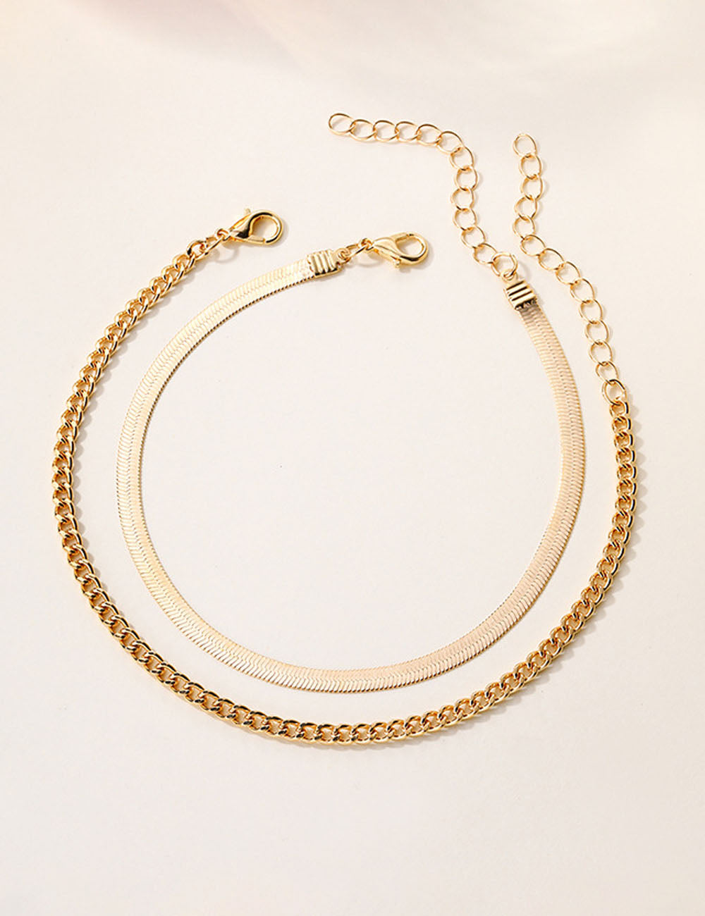 Minimalist Gold Plated Double - DippedShop Wholesale - #4963