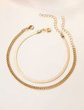 Minimalist Gold Plated Double - DippedShop Wholesale - #4963