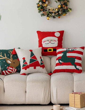 Square Christmas Holiday Decor Throw Pillow Covers DP25H470