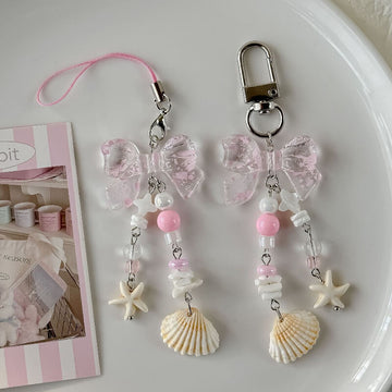 Cute Pink Butterfly Starfish Bag Charm DP25C919