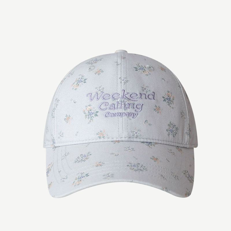 Cute Flower Print Embroidery Outdoor Baseball Cap MK2BW6W6HAT82