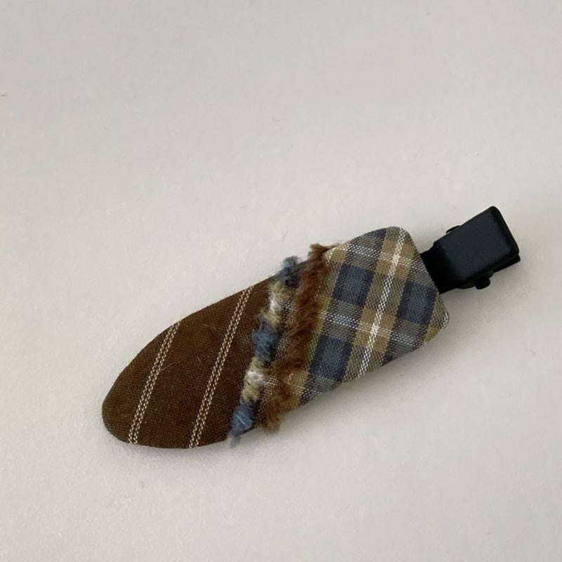 Plaid Color Block Geometric Hair Clip DP25F563