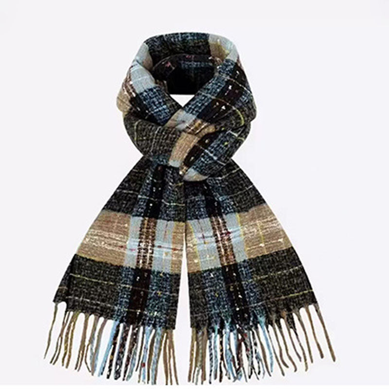 Classic Plaid Thicken Warm Christmas Theme Shawl DP25H416