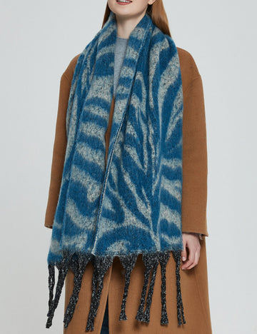 Zebra Print Tassel Scarves DPKS1219