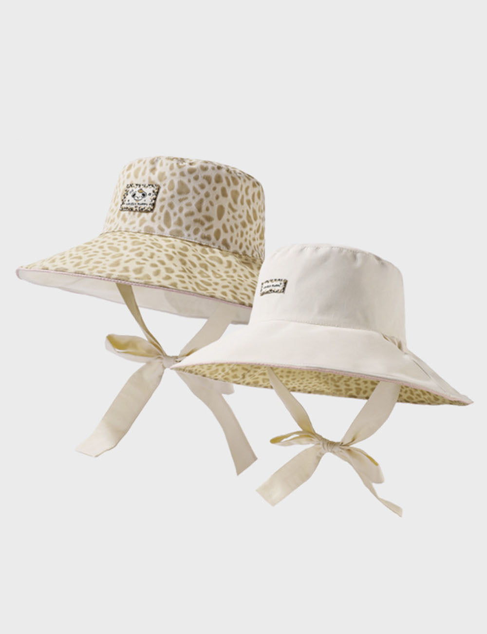 Vintage Reversible Leopard Print Foldable Bucket Hat 8BK6HAT157T