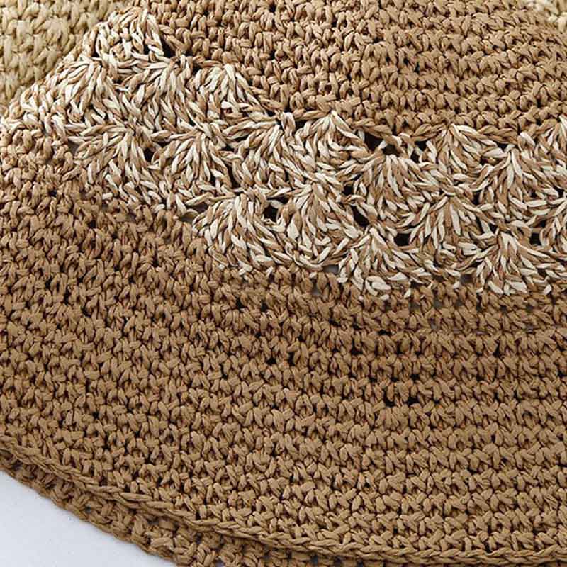 Hollow Woven Straw Bucket Hat - DippedShop Wholesale - #0691