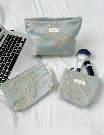 Vintage Butterfly Embroidered Portable Cosmetic Bag MK2BW6W10BOB393