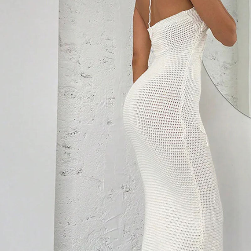 Hollow Out Flower Maxi Dress - DippedShop Wholesale - #6611