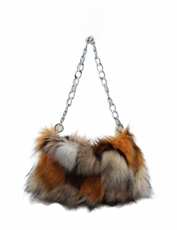 Fluffy Leopard Print Shoulder Evening Bag DP25G668