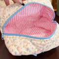 Quilted Floral Cosmetic Bag - DippedShop Wholesale - #9171