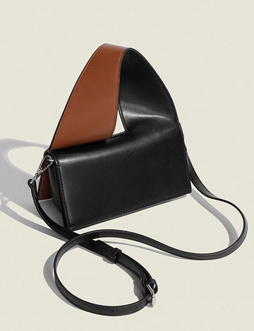 Color Block Twisted Square Tote Shoulder Bag DP25H598