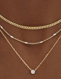 Gold Plated Layered Necklace - DippedShop Wholesale - #8483