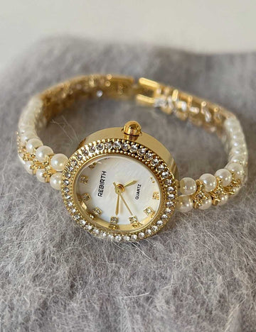 Elegant Gold Tone Stainless Steel Wrist Watch DP25D449