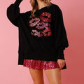 Sequins Lip Sweatshirt - DippedShop Wholesale - #1747