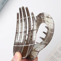 Color Block Plaid Hair Claw - DippedShop Wholesale - #3299