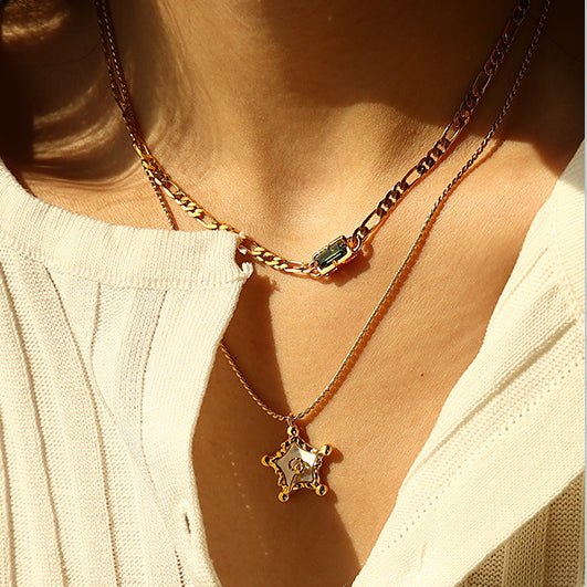 Vintage Shell Star Necklace DPJN26