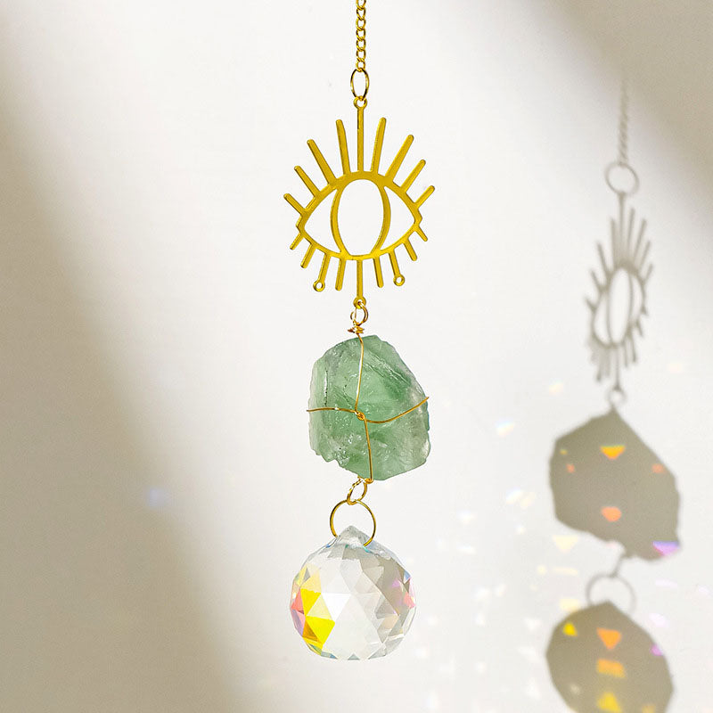 Natural Stone Crystal Ball Suncatcher - DippedShop Wholesale - #5763