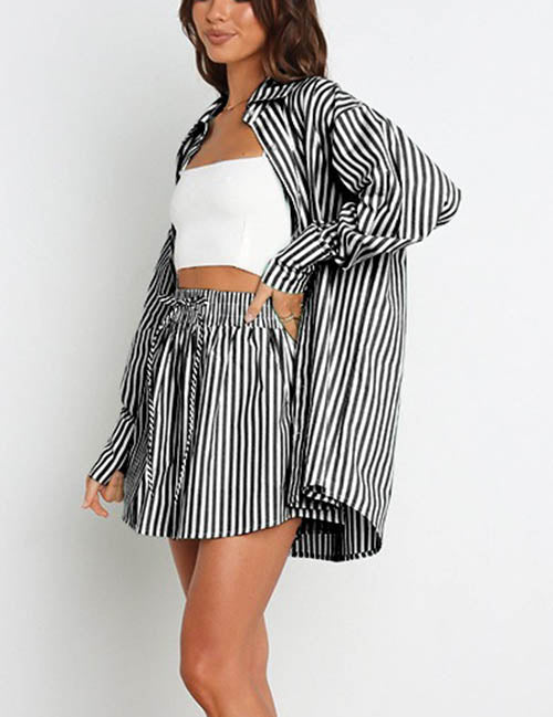 Stripe Color Block Set - DippedShop Wholesale - #8899