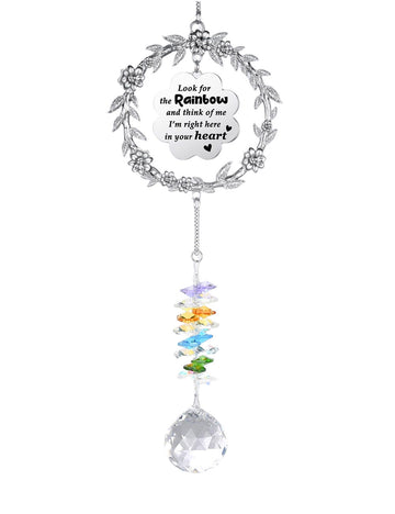 Rainbow Crystal Letter Wreath Suncatcher DP25D685
