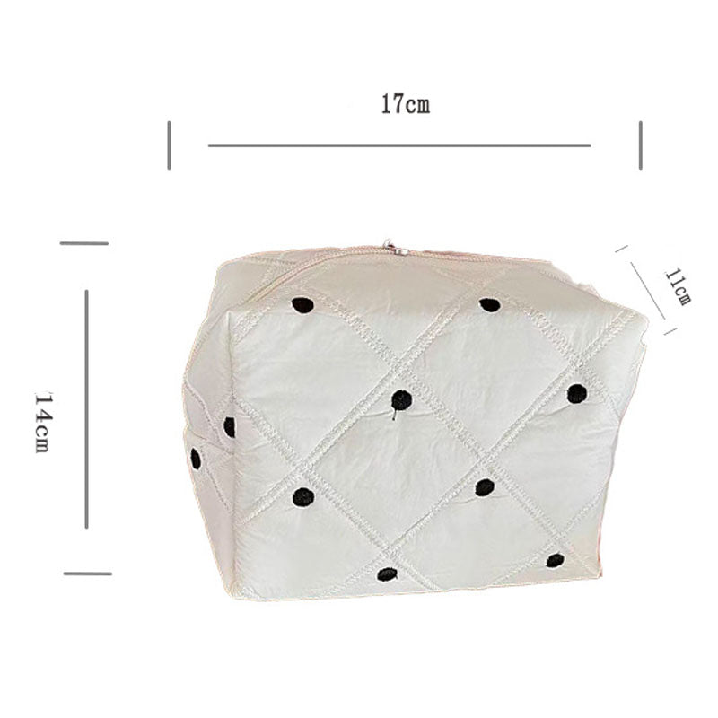 Polka Dot Quilted Makeup Bag - DippedShop Wholesale - #2627