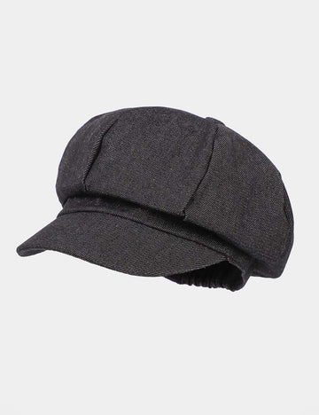 Vintage Denim Newsboy Cap Octagonal Baker Boy Hat MK2BW6W6HAT105
