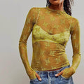 Floral Lace See Through Top - DippedShop Wholesale - #6003