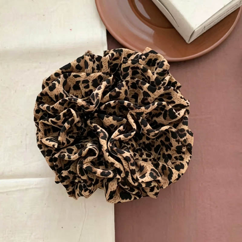 Leopard Print Hair Scrunchie - DippedShop Wholesale - #9411