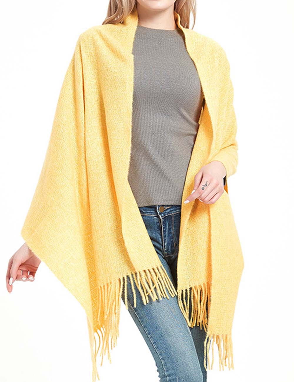 Winter Thick Warm Shawl Tassel Soft Scarf DP25G571