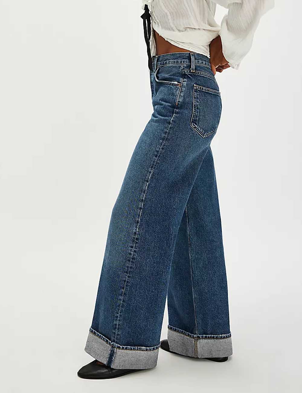 Casual Washed High Waisted Straight Leg Jeans DP25G698