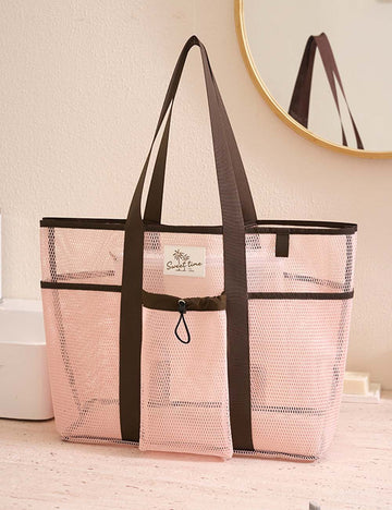 Fashion Large Capacity Mesh Beach Shoulder Bag 8BW6BOB84T