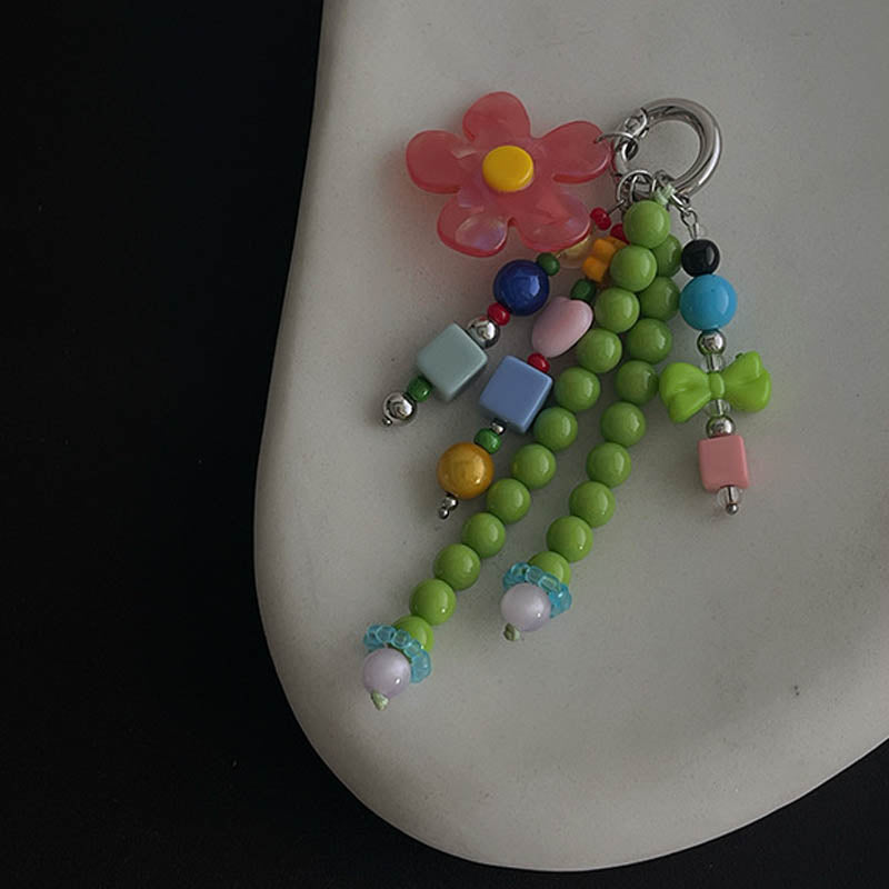 Flower Beaded Tassel Charm - DippedShop Wholesale - #8707