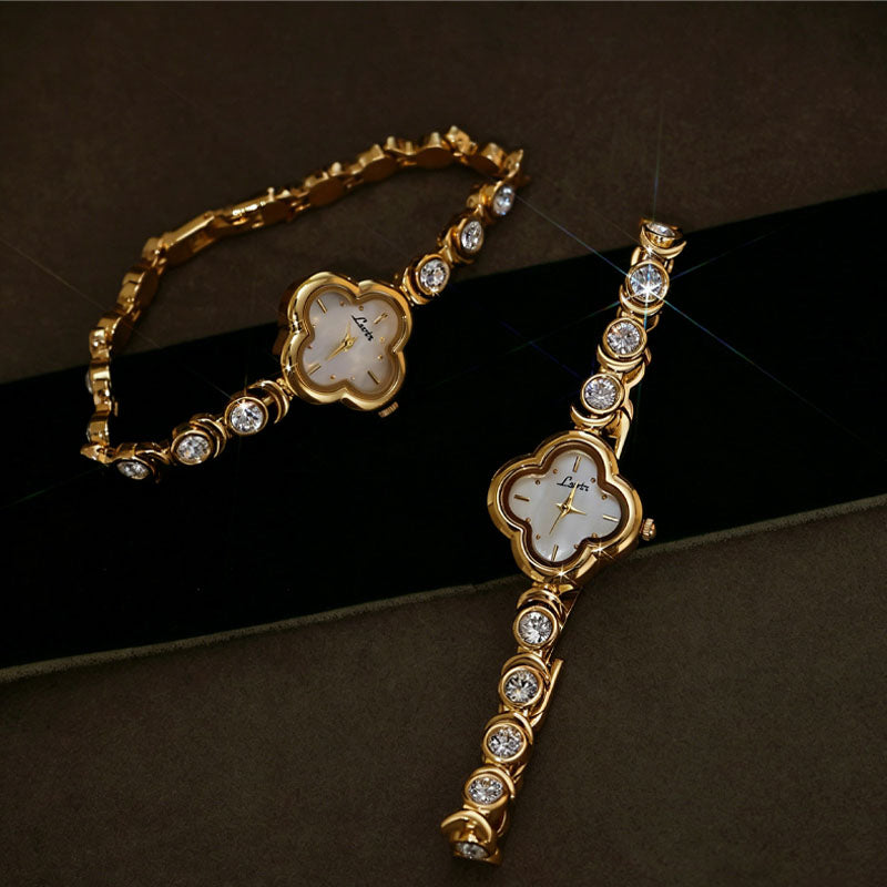 Rhinestone Clover Bracelet Watch - DippedShop Wholesale - #0515