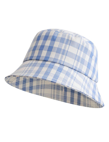 Simple Color Block Plaid Bucket Hat DP25E970