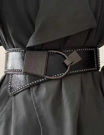 Punk Studded Elastic Wide Waist Belt DP25G444
