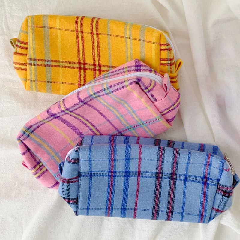 Colorful Checkered Storage Bag - DippedShop Wholesale - #6227