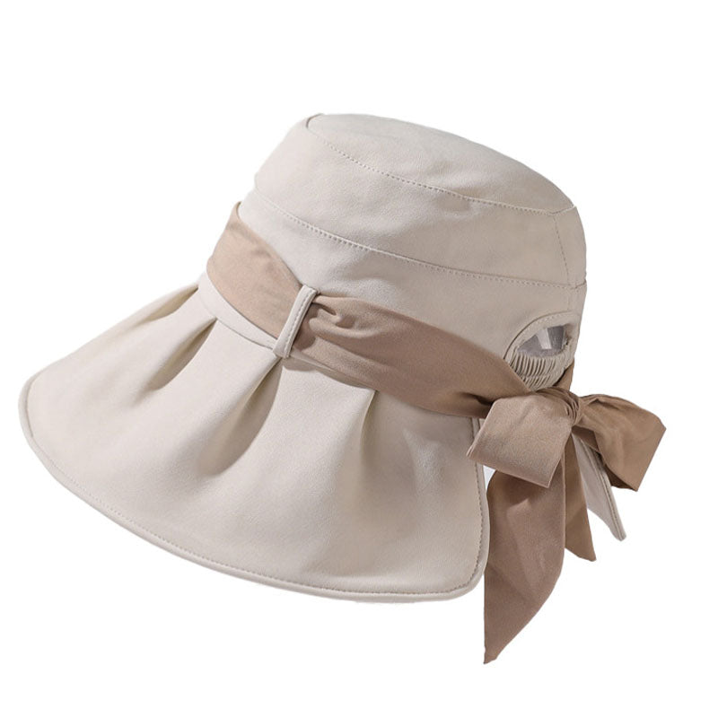 Elegant Bow Knot Wide Brim Bucket Hat 8BK6HAT158T