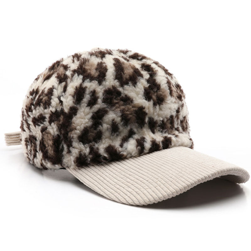 Retro Leopard Print Color Block Baseball Cap DP25H733