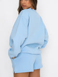 Solid Sweatshirt Short Set - DippedShop Wholesale - #2963