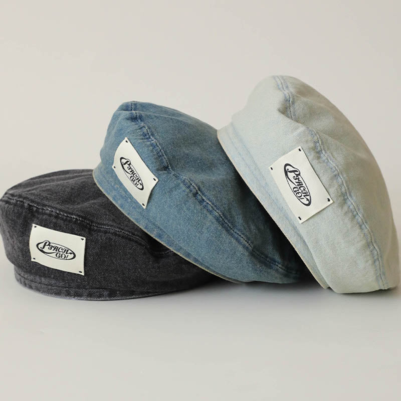 Trendy Denim Solid Color Beret Hat DP25E976