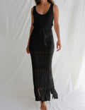 Solid Hollow Out Tassel Dress - DippedShop Wholesale - #1459