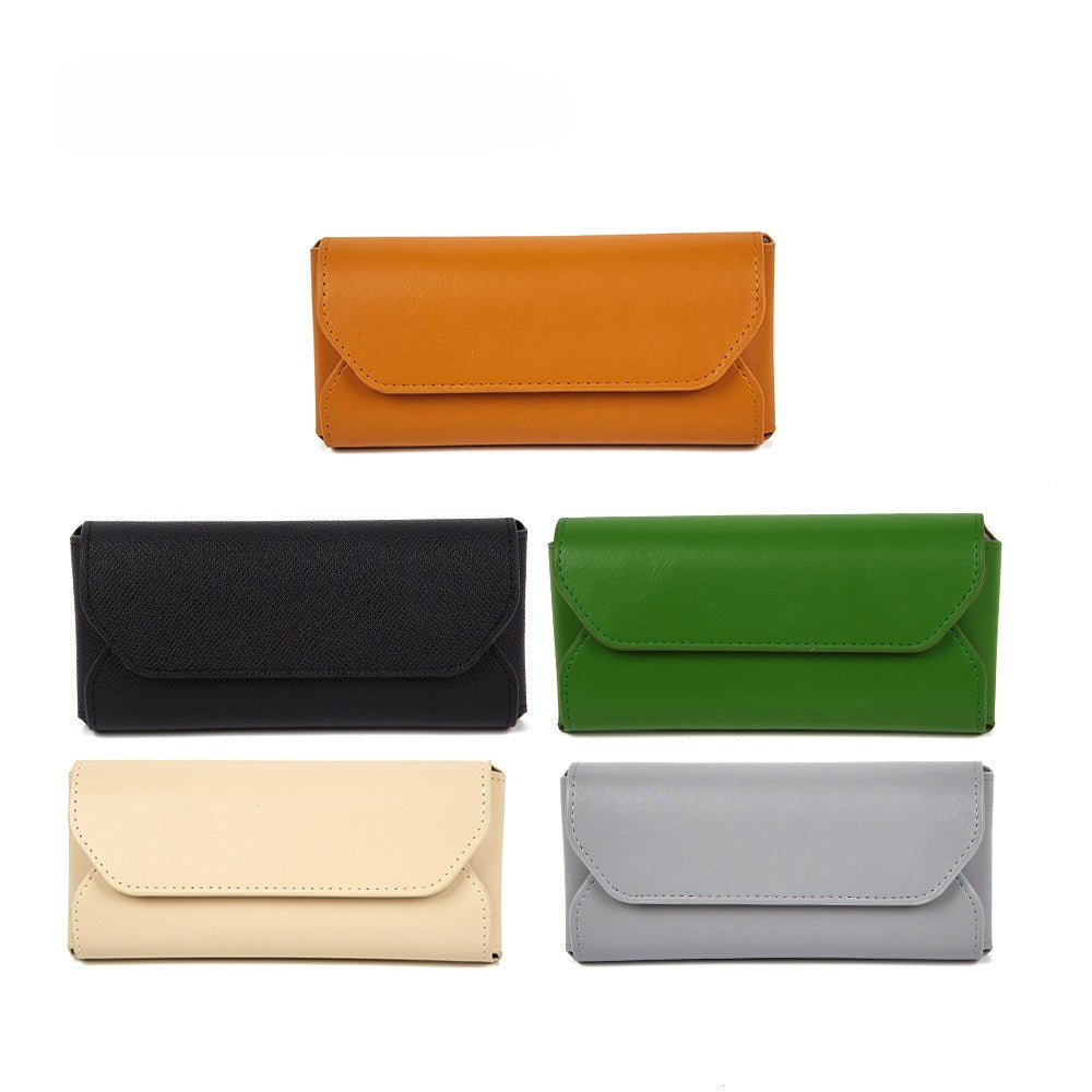 Leather Solid Color Protective Eyeglasses Case DP25B923