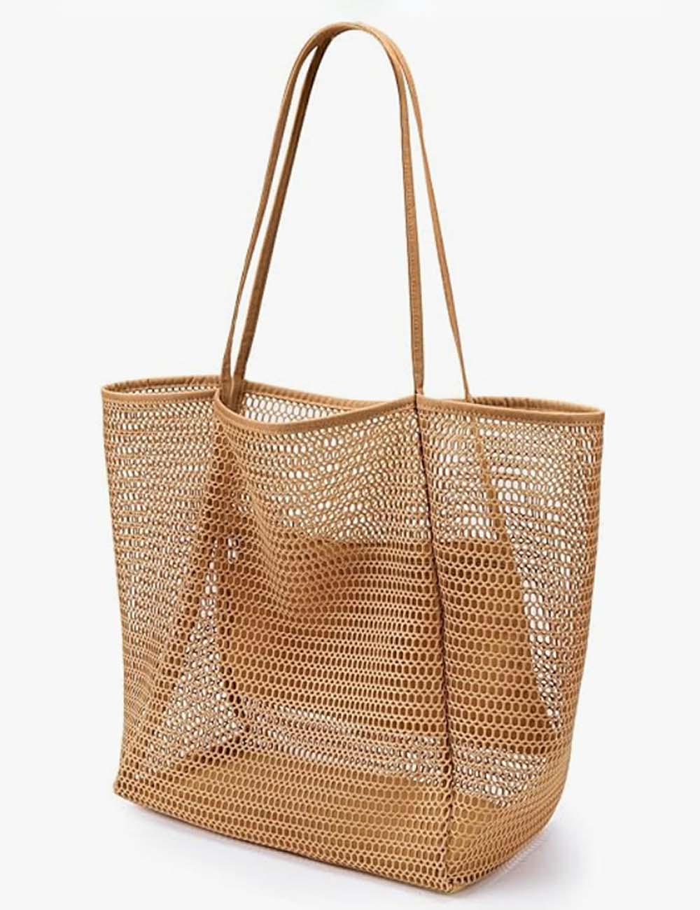 Trendy Hollow Out Mesh Beach Shoulder Bag 8BW6BOB81L